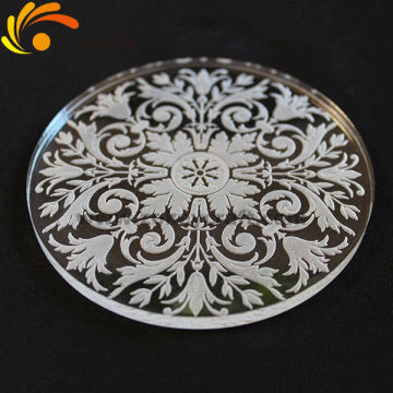 Factory Direct Price Laser engrave Acrylic cup place mat