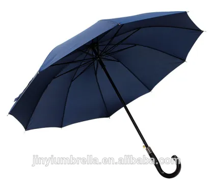 Blue business man straight umbrella advertising umbrella