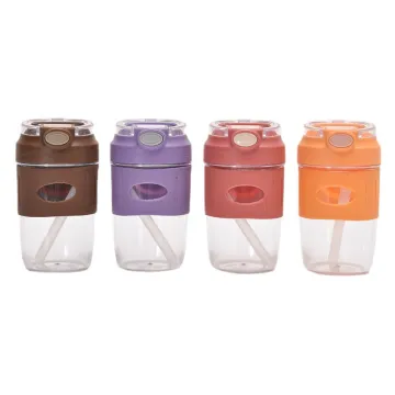 Customizable Sports Drink Bottle for Kids: 400ML-450ML Reusable, Food Grade Plastic Water Bottle with Straw and Lid