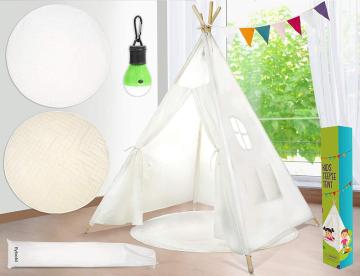 5ft Raw White Cotton Canvas Kids Teepee Tent