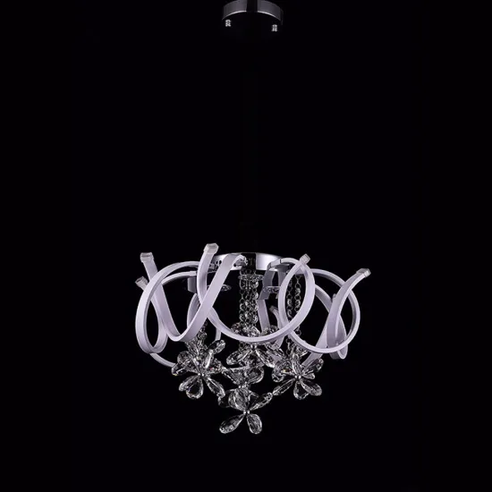 white modern crystal chandelier acrylic light