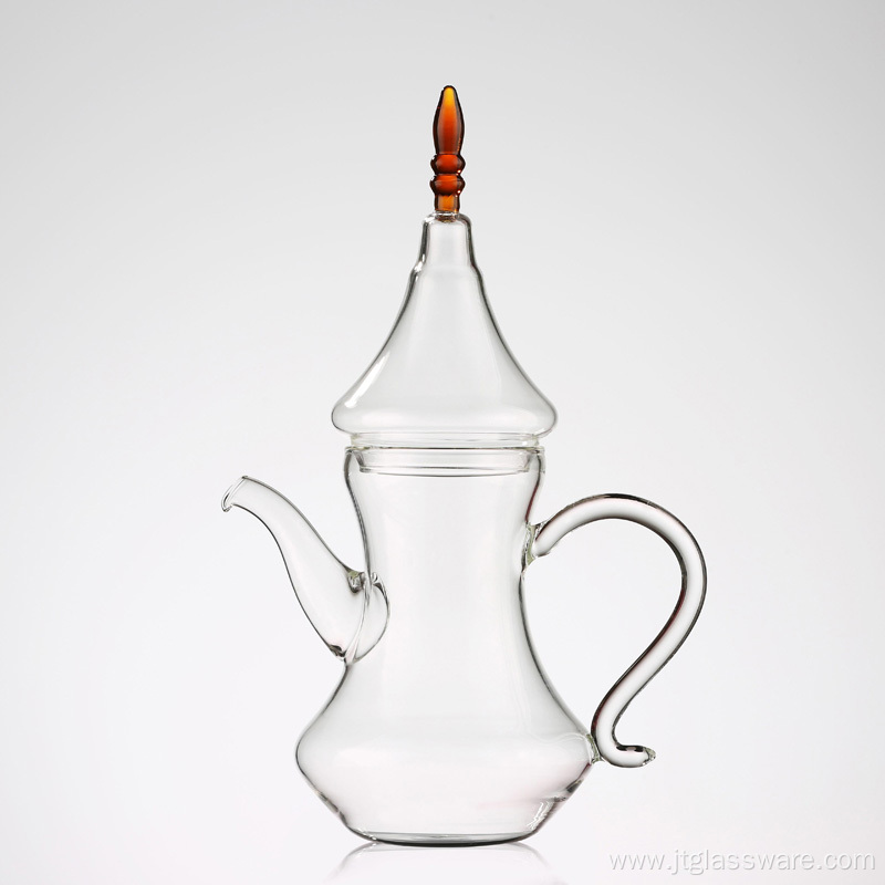 Coffee Tea Leaf Glass Teapot With Warmer