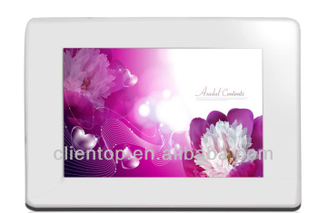 USB interface white color Multifunction ad play wide screen 7" Digital Photo Frame with remote control support Resolution480*800