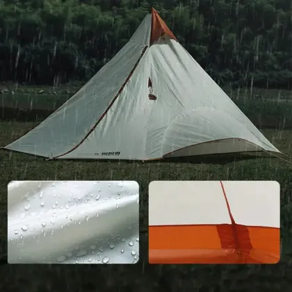 Luxury Pyramid Telescopic Rainproof Sunscreen Tent for Outdoor Camping