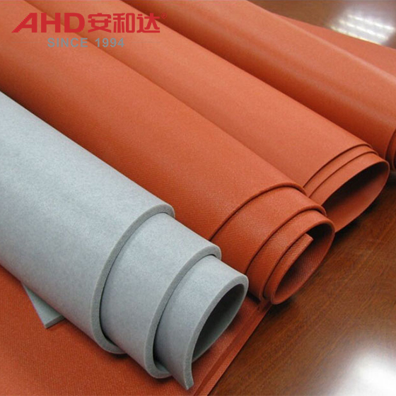 Silicone foam sheet red gray
