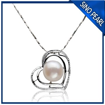 AA 10-11MM Freshwater Pearl Necklace Women Jewelry Pendant PP068