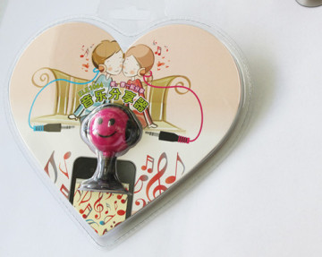 mini cute earphone splitter
