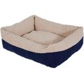 Marineblaue Kontrastfarbe selbst warmes Hundebett