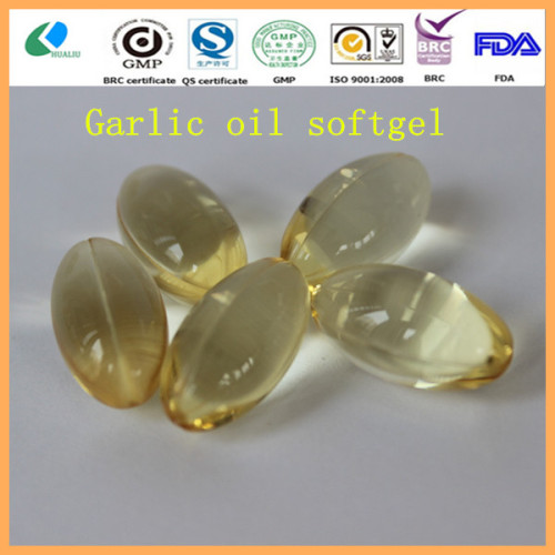 300mg Halal Odorless Garlic Oil Softgel Capsules in Herbal Supplement