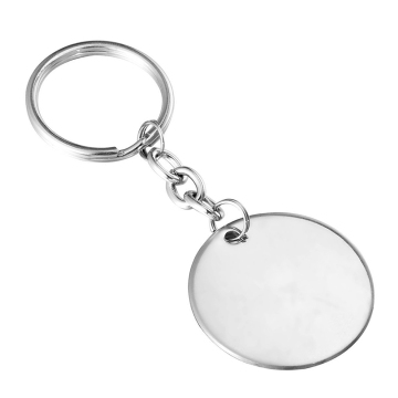 Bentuk Pusingan Stainless Steel Blank Stamping Pet ID Tag