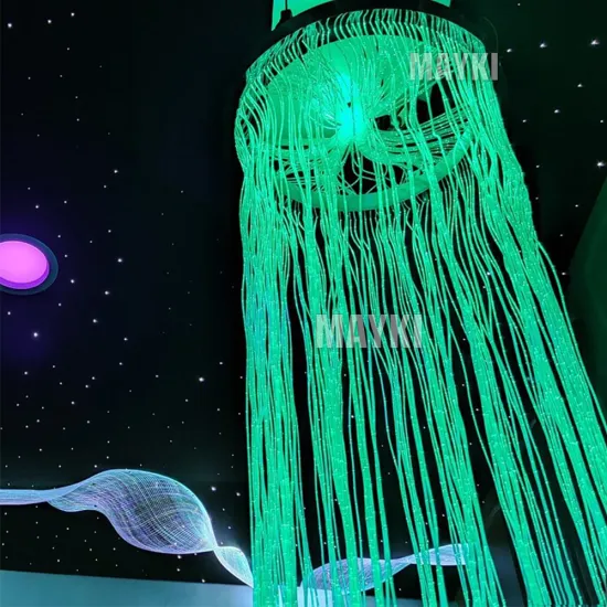 Sensory Fiber Optic Ring Curtain Waterfall Light - Interactive Sensory Equipment for Autism