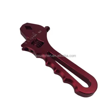 Factory Customized Billet CNC 3AN-16AN Adjustable Single Hose Fitting Wrench Adapters Ends Black Lightweight Aluminum Spanner