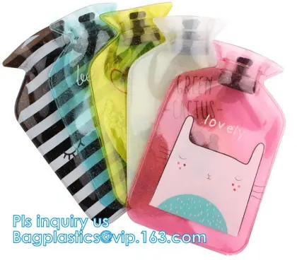 Winter Outdoor Pvc Hot Water Bottle Bag, pvc hot water bag fomentation, Water Bottle Ice Bag With Knitted Covers
