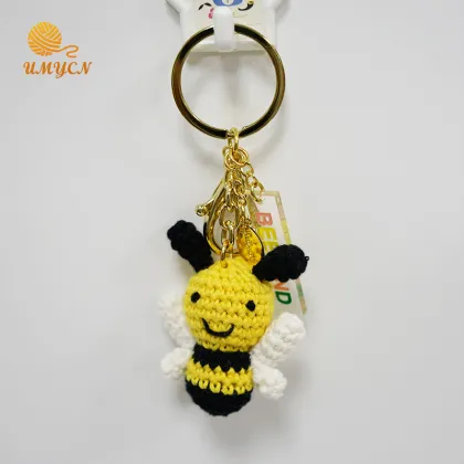 Lovely Crochet Bee Key Chain Accessories