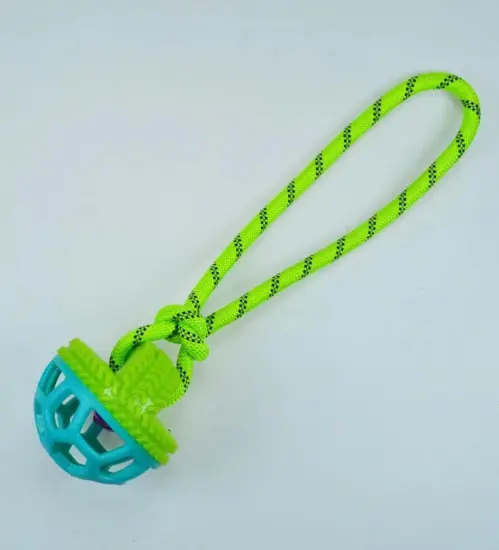TPR Dental Dog Rope Ball Toy - Indestructible Chew Toy for Puppies