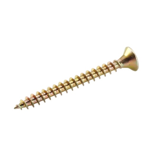 Yellow zinc CSK wood chipboard screw