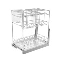 Kitchen cabinet soft close pull out drawer basket