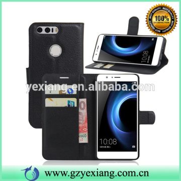 Alibaba Hot Selling Horizontal Flip Leather Case for Huawei Honor 8 with Magnetic Buckle