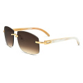 Natural Black Bullhorn Sunglasses