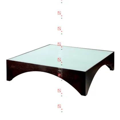 wooden coffee table / square coffee table / glass coffee table TA12