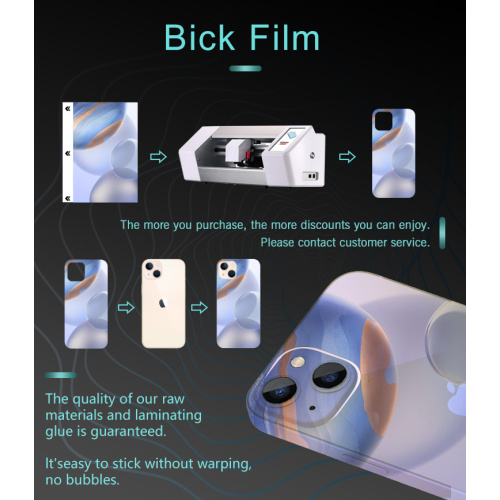 Coloful Plotter Polished Surface iphone12 Back Film