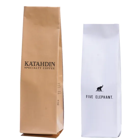 Kraft Paper Bags With Valve Printed Coffee Bag