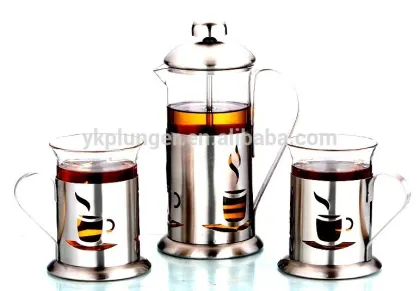Stainless Steel French Press Glass French Press