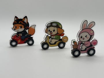 Acrylic Sliding Cartoon Standees with Custom Designs