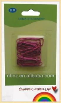 Bottle Shaped Paper Clips Packed in a Blister Card