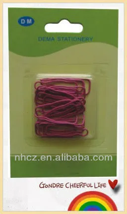 Bottle Shaped Paper Clips Packed in a Blister Card