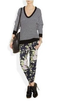Patterned Stretch Leggings , Fashional Printed Womens Tight Pants