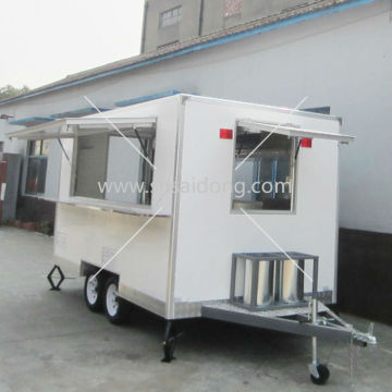 Fiberglass durable mobile food truck for sale in China ice cream vending truck