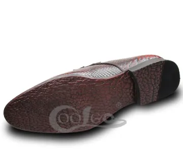 Buckle strap snake men dress shoes supplier in China