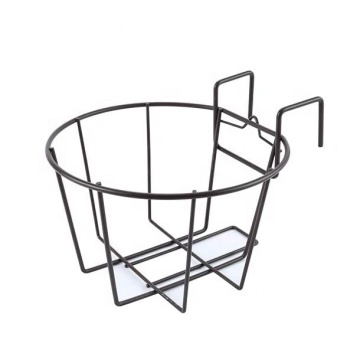 Over Deck Rail Planter Hanging Flower Pot Holder Balcony Plant Baskets Plant Stand Home Decoration Garden Decoration Metal Black