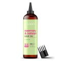 Custom LOGO Pure Rosemary Oil Hair For Hair Regrowth Infused With Biotin, Jojoba & castor Oil