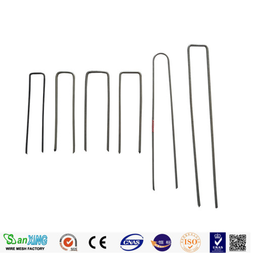 Garden Staples/u Shaped Turf Nails/turf Pins 15cm Metal U Shaped Garden Securing Pegs Sod Staples New Zealand Green Galvanized Weed Mat Peg Garden Stakes Sod staples Factory