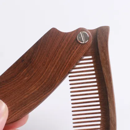 Wholesale Best-Selling Hair Combs: Sandalwood Folding Wooden Beard Combs