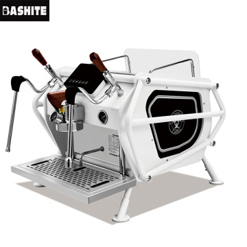 Semi-Automatic Commercial Coffee Machine - Stainless Steel Double-Head Office Espresso Equipment