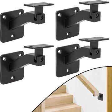 4 Pack Heavy Duty Adjustable Swivel Handrail Brackets