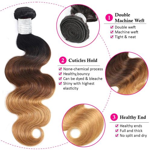 Ombre Human Hair Body Wave Bundles