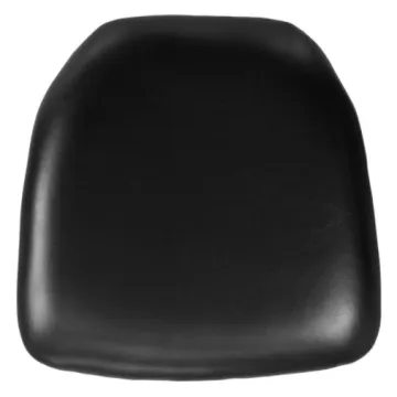Black Leather Seat Cushions for Chiavari, Cross Back, and Thonet Chairs - Event Rental Furniture