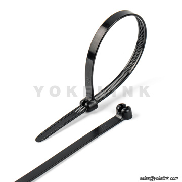 Fekete önzáró horgászzár nylon kábelkötegelők rozsdamentes acél betéttel