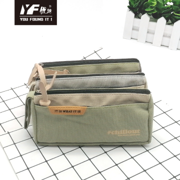 รูปแบบหน่วยความจำแบบกำหนดเอง Canvas Case Pertable Big Pencil Case &amp; Bag Bag Multifunctional Bag