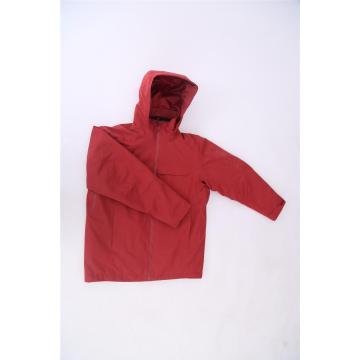 Business Casual Red Hooded Windbreaker