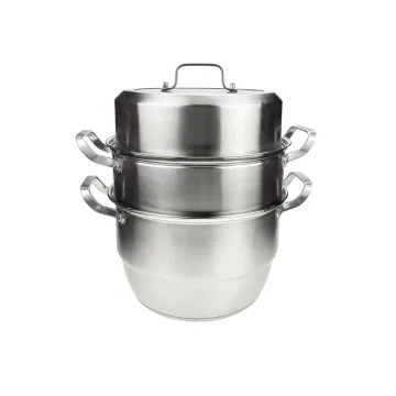 3-Layer Stainless Steel Steamer Cooking Pot