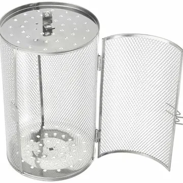 Stainless Steel Grill Rotisserie Roaster for Coffee Beans, Peanuts, and BBQ