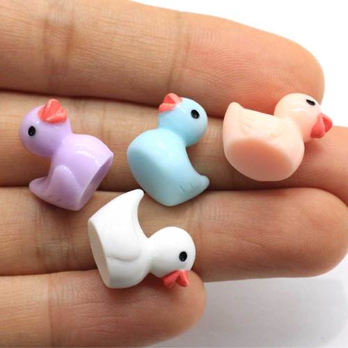 100 pièces Miniature coloré canard canard petit pâturage Statue Figurine Micro artisanat ornement Miniatures bricolage jardin décor