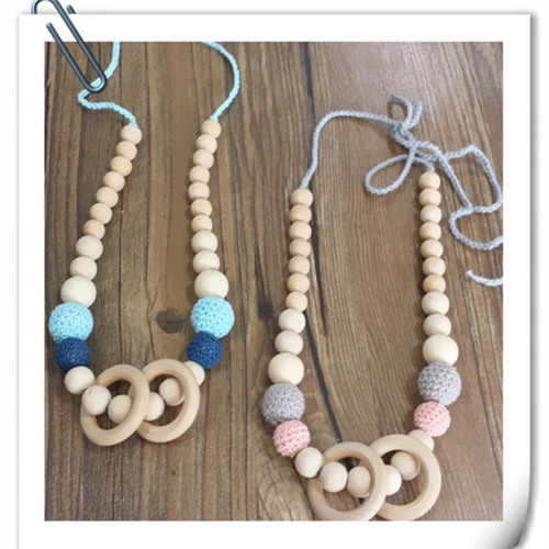 Mom Necklace Crochet Teething Necklace