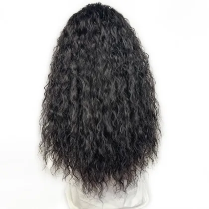 human hair feeling japanese kaneka fiber water wave headband wig, synthetic water wave wig with headband