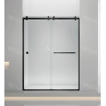 Черный скользящий экран душа